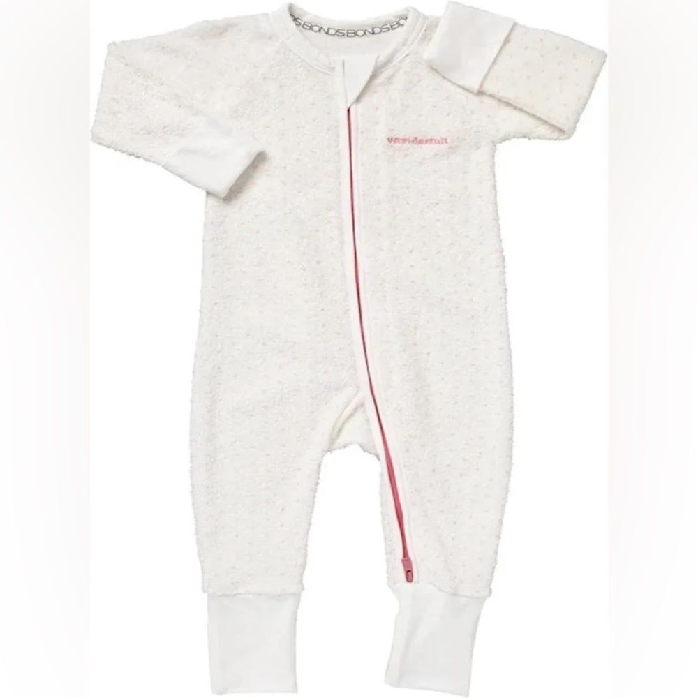 Bonds poodlette zip wonderssuit pink polkadot size‎ 18 to 24 MONTHS NWT